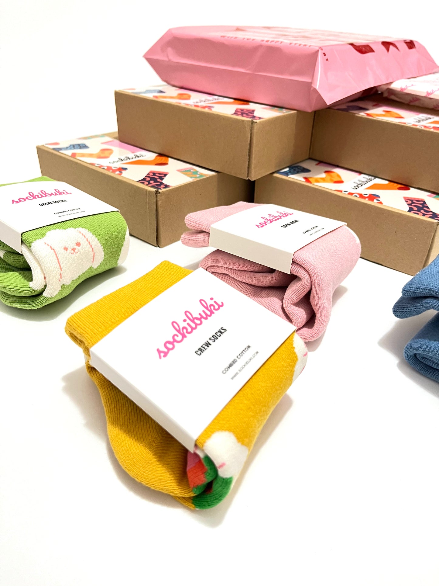 Rainbow Cloud Thick Scoks 4 Pairs Box