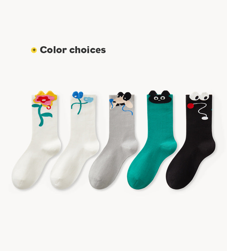 Flower Flow Socks 5 Pairs Box