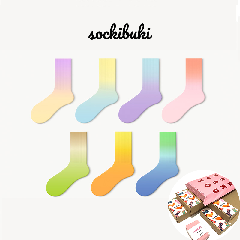 Gradient Candy Socks 7 Pairs Box