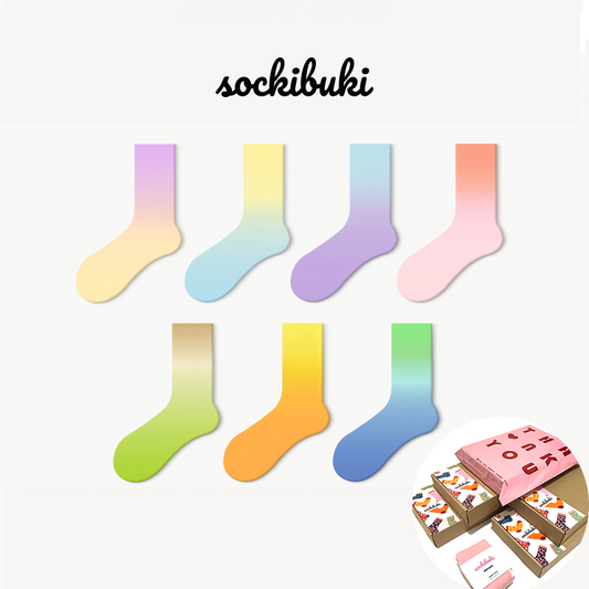 Gradient Candy Socks 7 Pairs Box