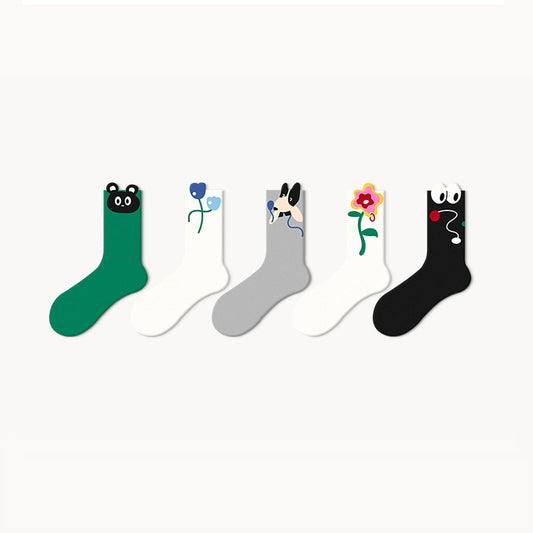 Flower Flow Socks 5 Pairs Box