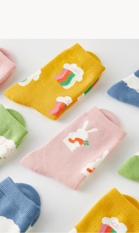 Rainbow Cloud Thick Scoks 4 Pairs Box