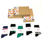 Black Flower Socks 5 Pairs Box