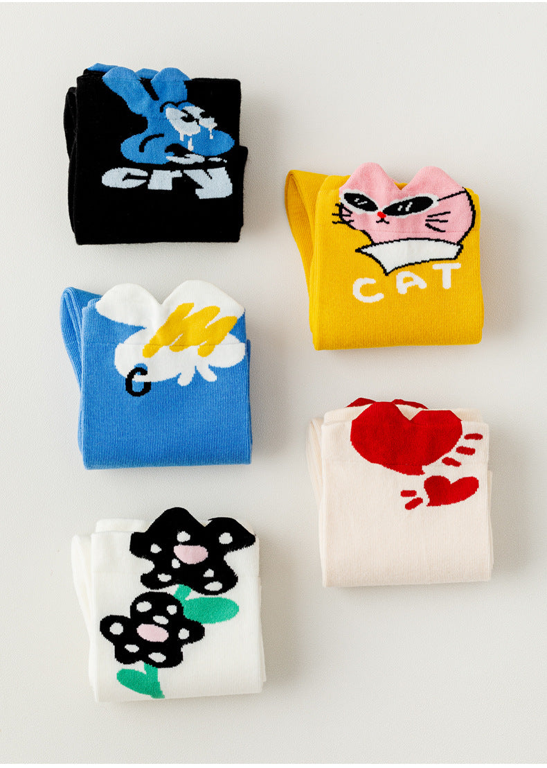 Agent Cat Socks Pack 5 Pairs