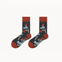 Rural Painting Socks 5 Pairs Box