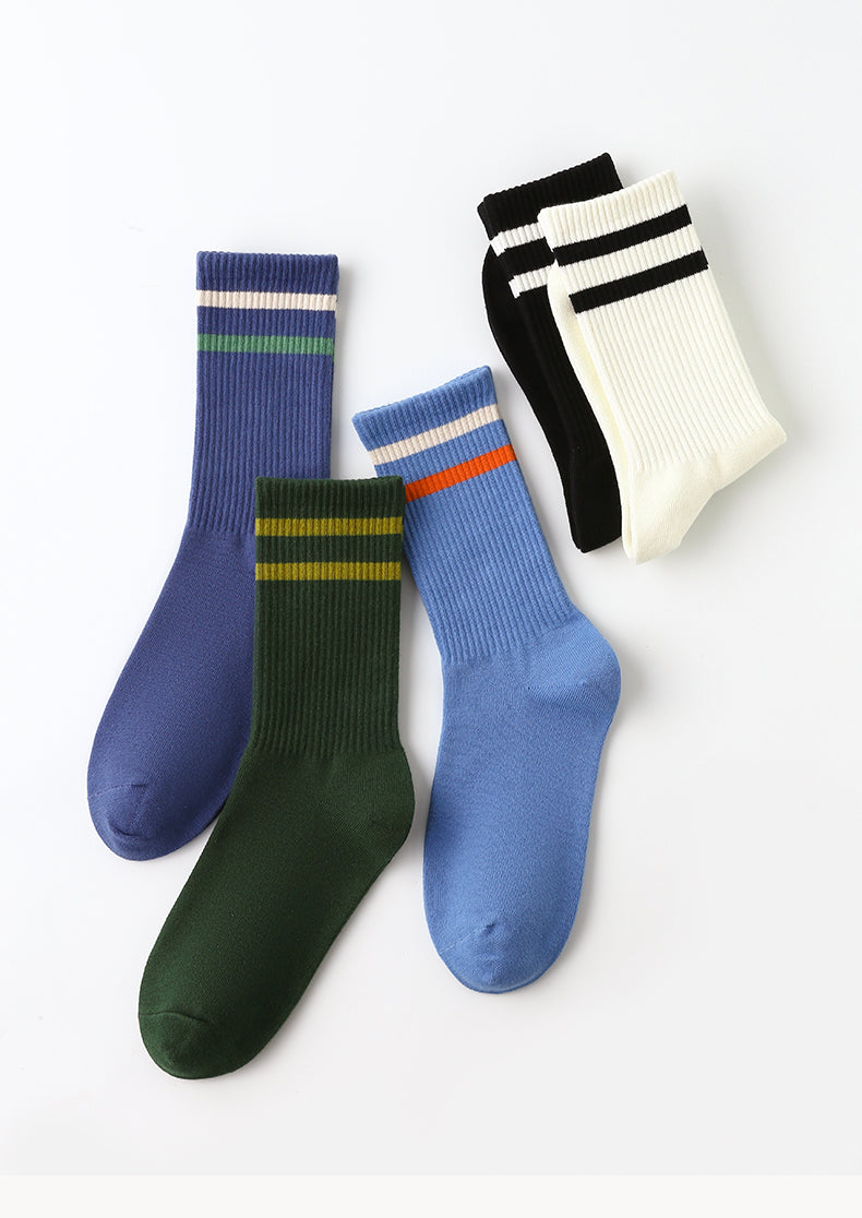 Color Stripe Socks 5 Pairs Box